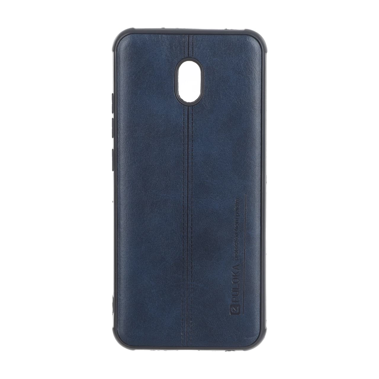 قاب Puloka طرح چرم دوخت دار Xiaomi Redmi 8A – سرمه ای