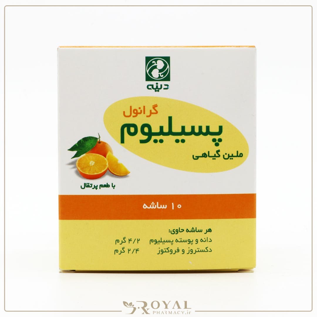 پسیلیوم پودر خوراکی 10 گرم با طعم پرتقال 7 عددی ایران داروک — تصویر ۲