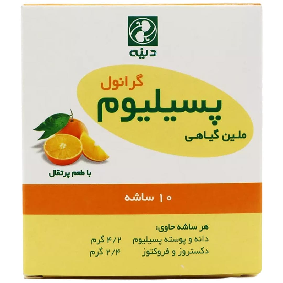 پسیلیوم پودر خوراکی 10 گرم با طعم پرتقال 7 عددی ایران داروک