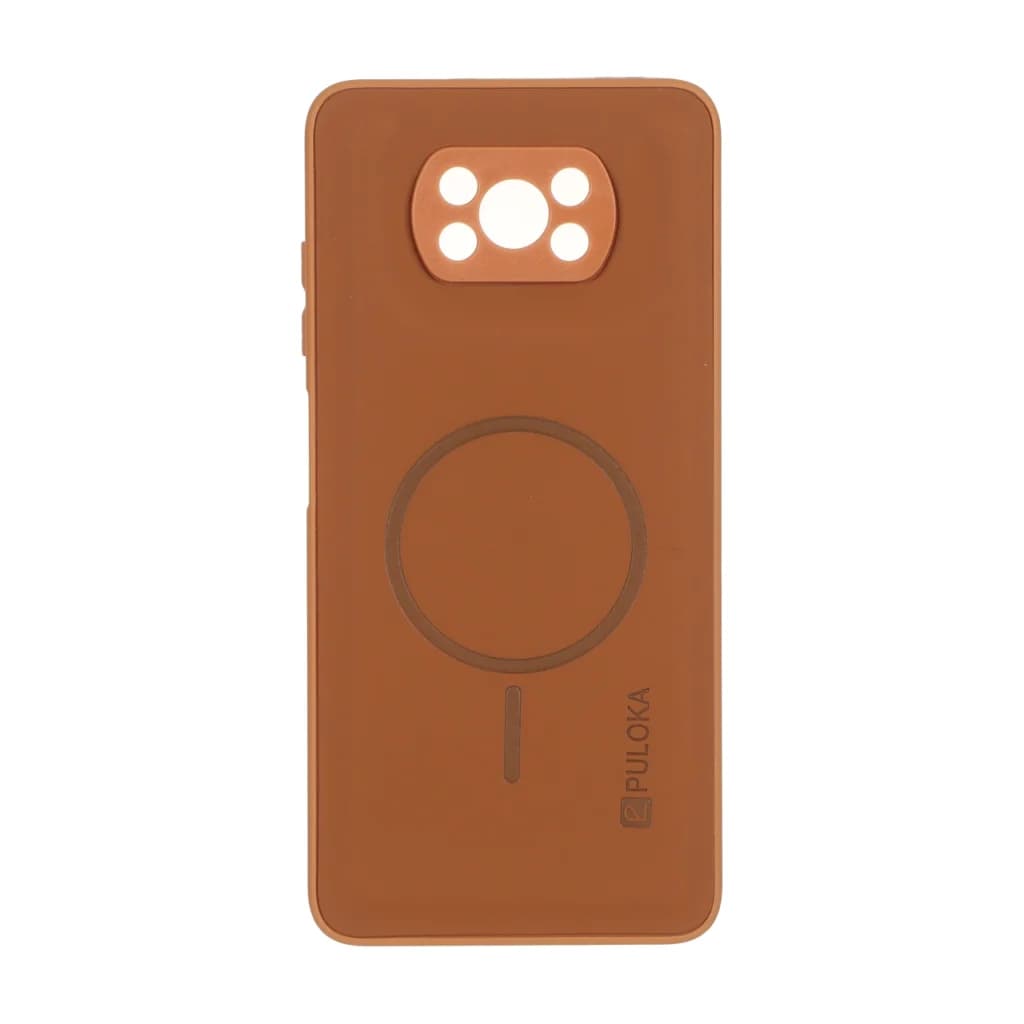 قاب Puloka جیر طرح مگ سیف Slim محافظ لنزدار Xiaomi Poco X3 / Poco X3 Pro / Poco X3 NFC – قهوه ای روشن — تصویر ۲