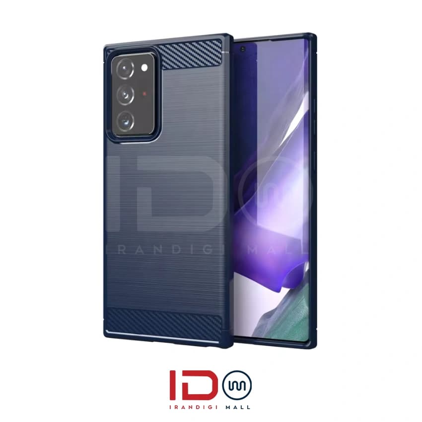 قاب فیبر کربن گوشی سامسونگ مدل Galaxy Note 20 Ultra برند rugged armor رنگ آبی
