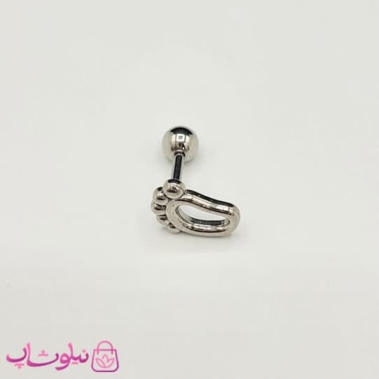 پیرسینگ گوش طرح کف پای نوزاد کد 89