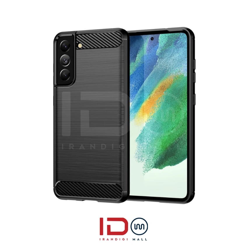 قاب فیبر کربن گوشی سامسونگ مدل Samsung Galaxy S21 برند rugged armor رنگ قرمز — تصویر ۲