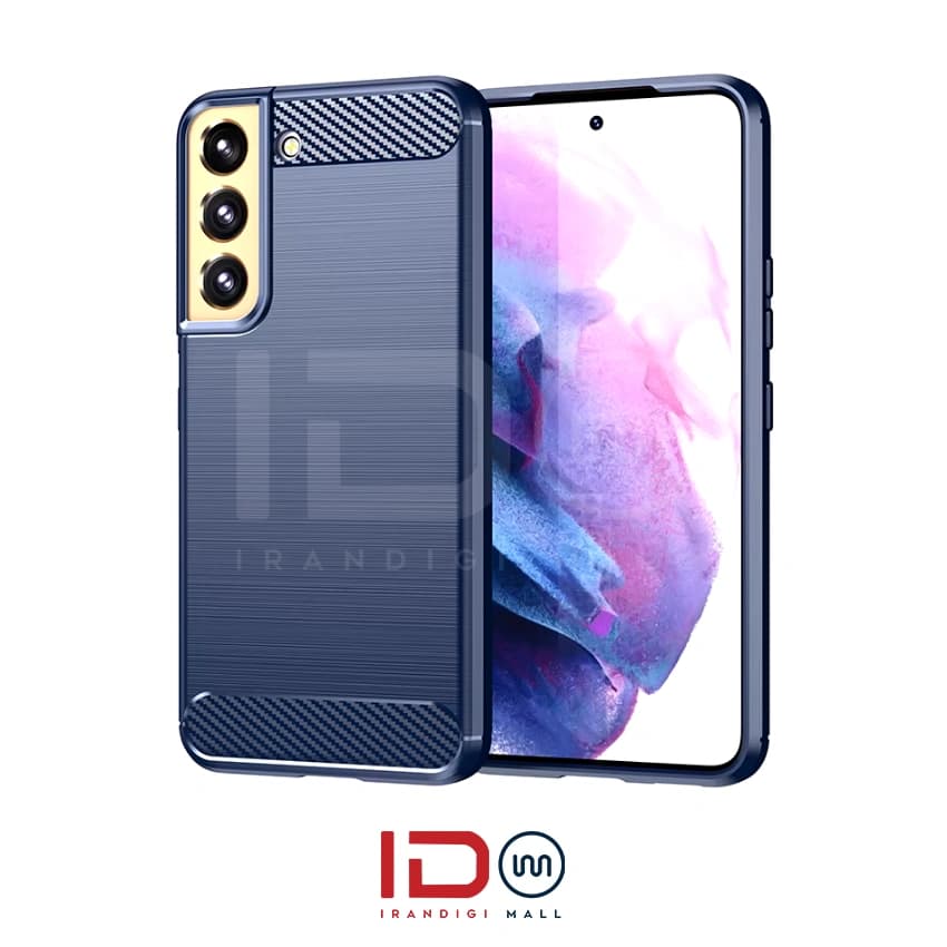 قاب فیبر کربن گوشی سامسونگ مدل Samsung Galaxy S21 برند rugged armor رنگ آبی