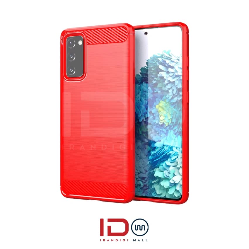 قاب فیبر کربن گوشی سامسونگ مدل Samsung Galaxy S20 برند rugged armor رنگ خاکستری