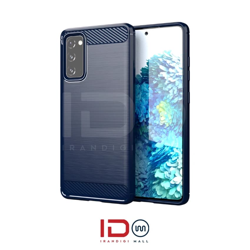 قاب فیبر کربن گوشی سامسونگ مدل Samsung Galaxy S20 برند rugged armor رنگ آبی