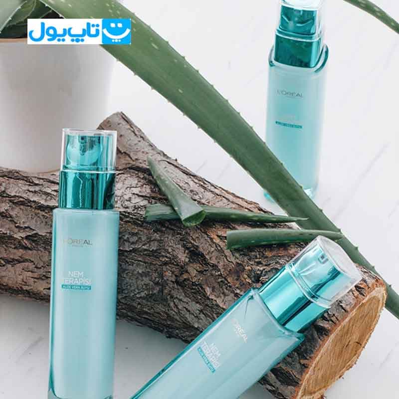 سرم آبرسان لورآل loreal عصاره آلوئهورا مناسب پوستهای خشک و حساس 70 میلیلیتر — تصویر ۶
