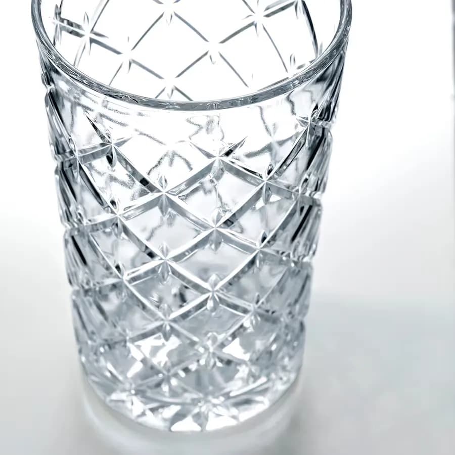 ست 4 تایی لیوان شیشه ای شفاف طرح‌دار ایکیا FLIMRA حجم 420 میلی‌لیتر — تصویر ۲