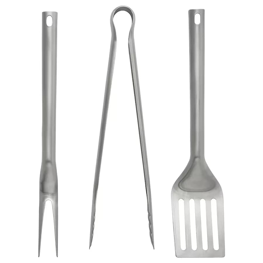 ست 3 تایی ابزار باربیکیو ایکیا GRILLTIDER، استیل ضد زنگ