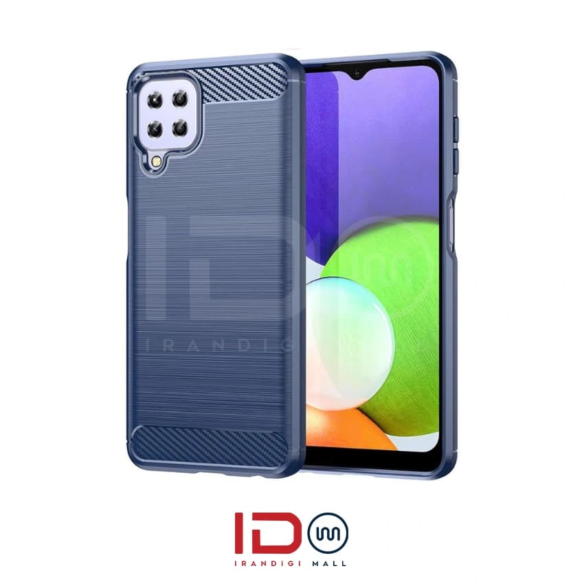 قاب فیبر کربن گوشی سامسونگ مدل Samsung Galaxy M22 برند rugged armor رنگ خاکستری