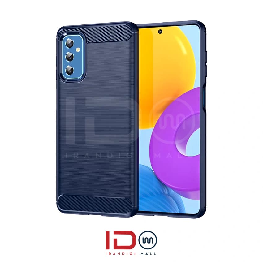 قاب فیبر کربن گوشی سامسونگ مدل Samsung Galaxy M52 برند rugged armor رنگ آبی