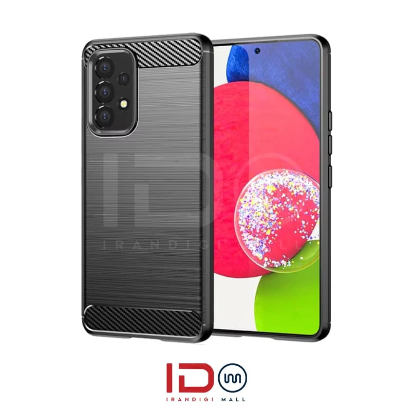 قاب فیبر کربن گوشی سامسونگ مدل Samsung Galaxy A53 برند rugged armor رنگ مشکی
