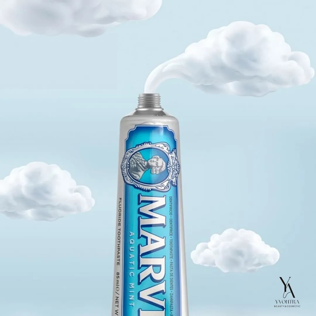 خمیردندان ترمیم کننده نعنا یخی مارویس MARVIS مدل Aquatic Mint حجم 85 میل — تصویر ۴