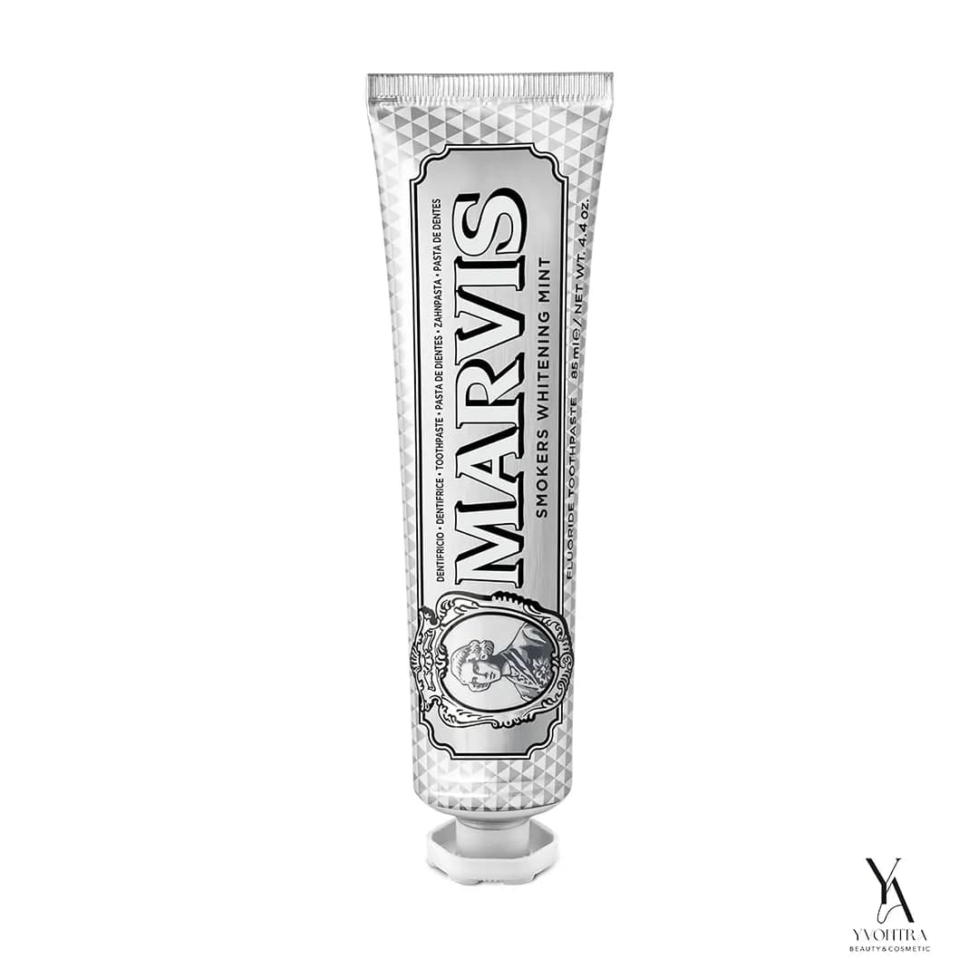خمیردندان سفیدکننده مخصوص افراد سیگاری مارویس MARVIS مدلSmokers Whitening Mint حجم 85 میل — تصویر ۶
