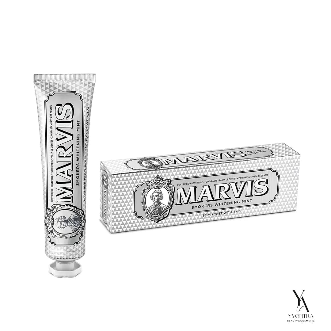 خمیردندان سفیدکننده مخصوص افراد سیگاری مارویس MARVIS مدلSmokers Whitening Mint حجم 85 میل
