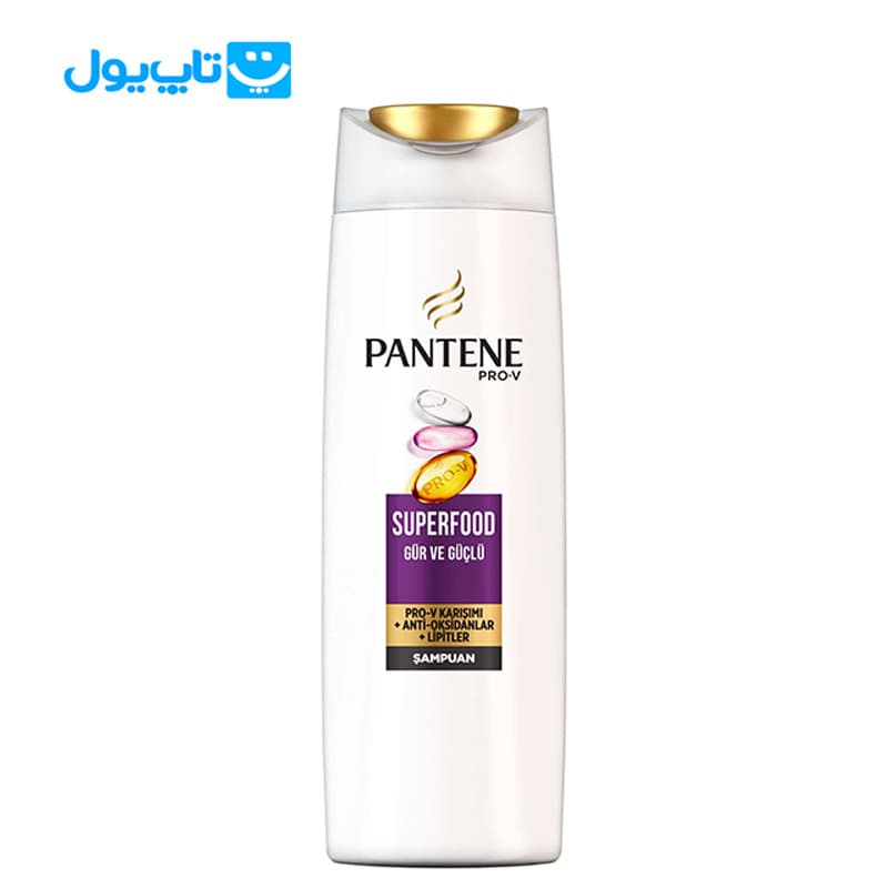 شامپو پنتن Pantene مدل SuperFood غذای کامل مو تقویت کننده حجم 350 میلی‌لیتر