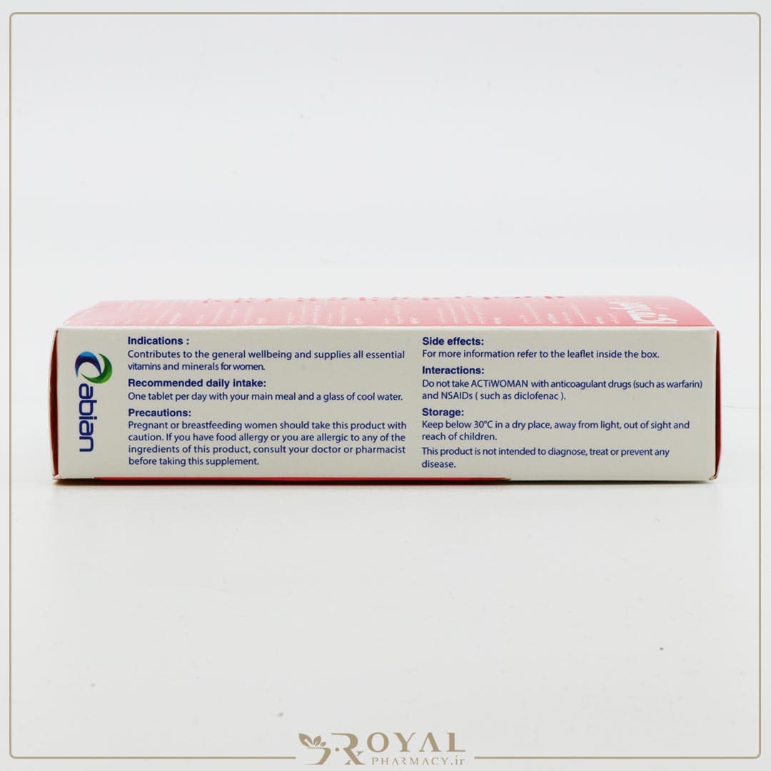 قرص اکتی وومن ابیان دارو 30 عددی — تصویر ۴