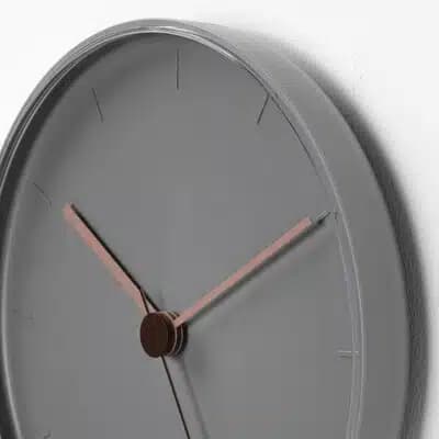 ساعت دیواری بی صدا ایکیا BONDTOLVAN/ خاکستری — تصویر ۵