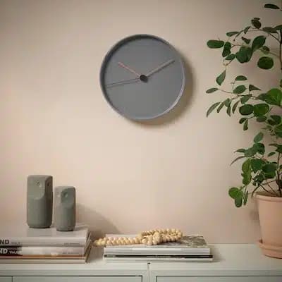 ساعت دیواری بی صدا ایکیا BONDTOLVAN/ خاکستری — تصویر ۲