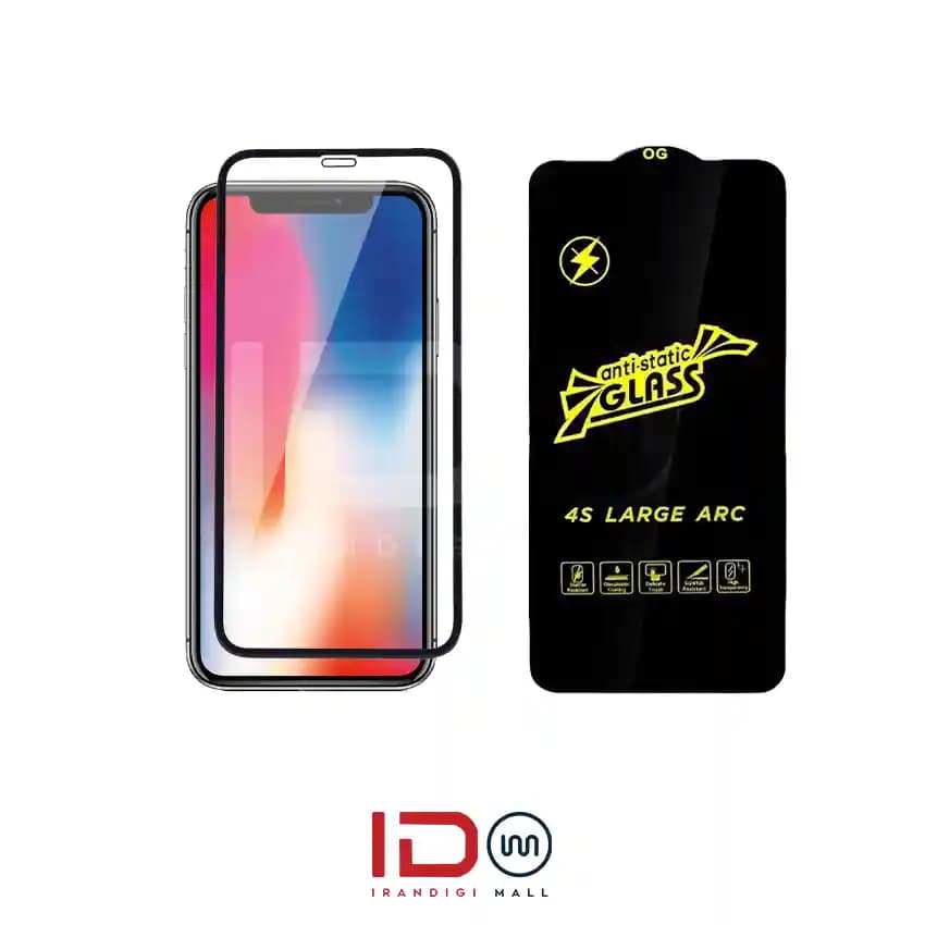 گلس شیشه ای تمام صفحه و فول چسب آنتی استاتیک موبایل iPhone 11