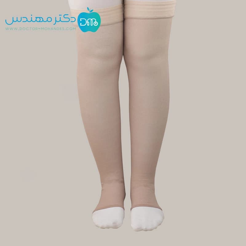 جوراب واریس کفی دار سیلیکونی (ترمز دار) تا ران ورنا