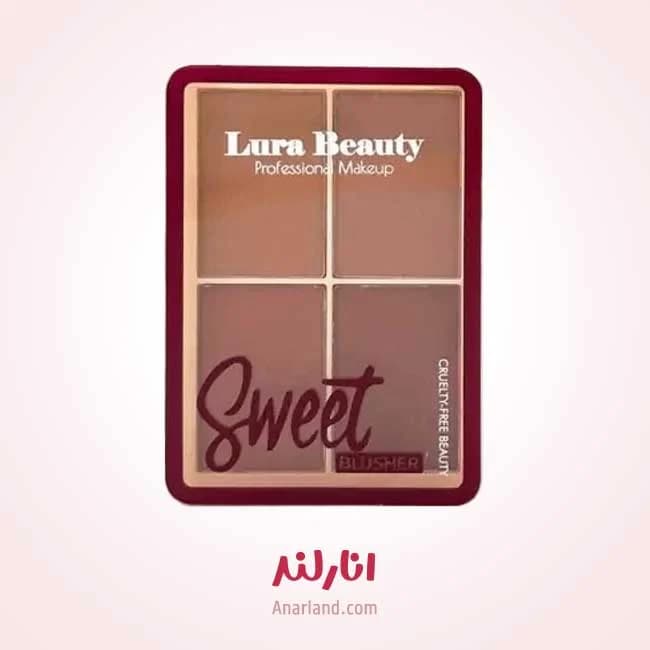 پالت رژگونه چهار رنگ لورا بیوتی مدل Sweet Blusher شماره 01 — تصویر ۲