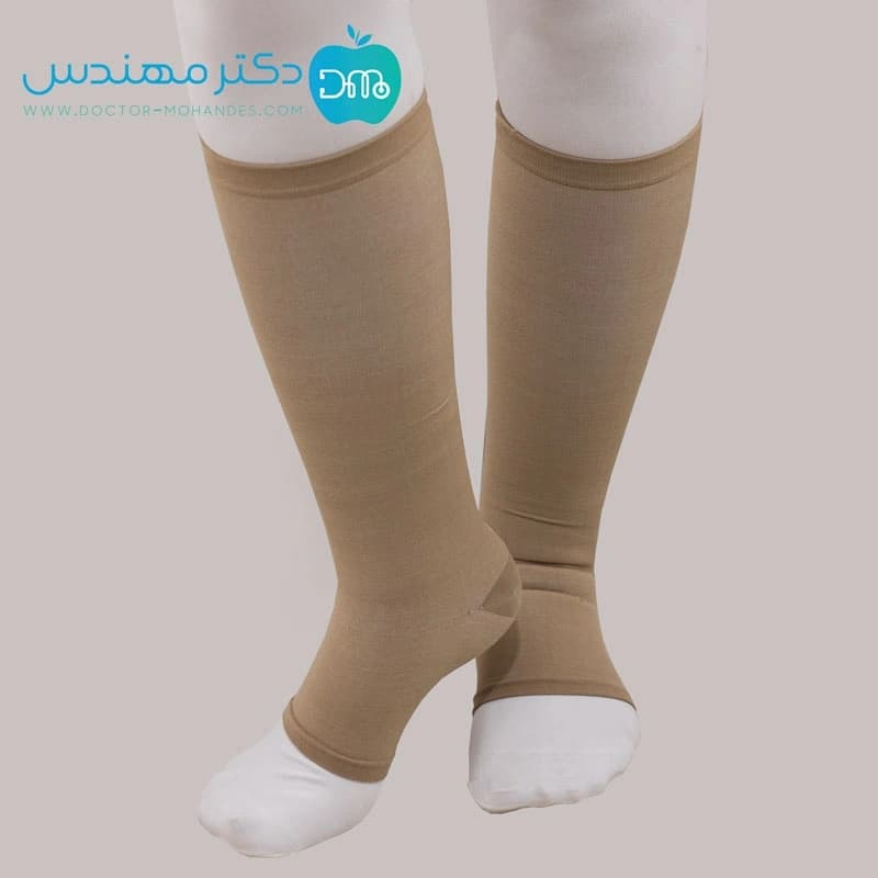 جوراب واریس کفی دار زیر زانو ورنا