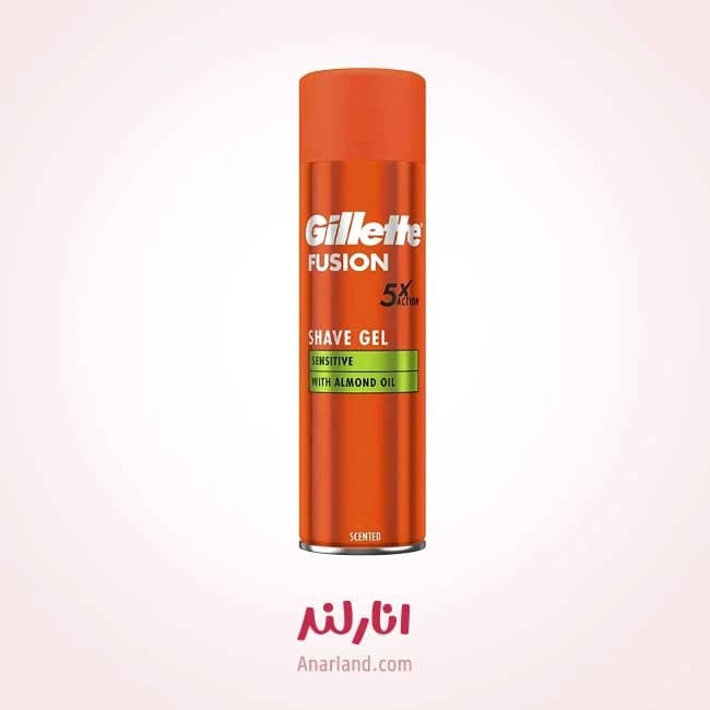 ژل اصلاح ژیلت مدل Fusion 5 Sensitive حاوی روغن بادام — تصویر ۳