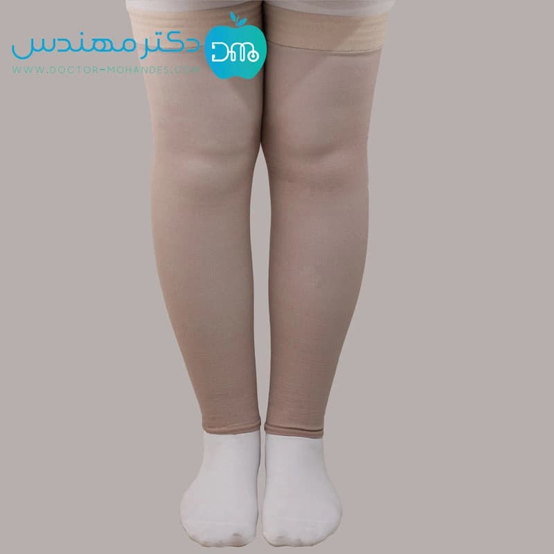 جوراب واریس بدون کفی سیلیکونی (ترمز دار) تا ران ورنا