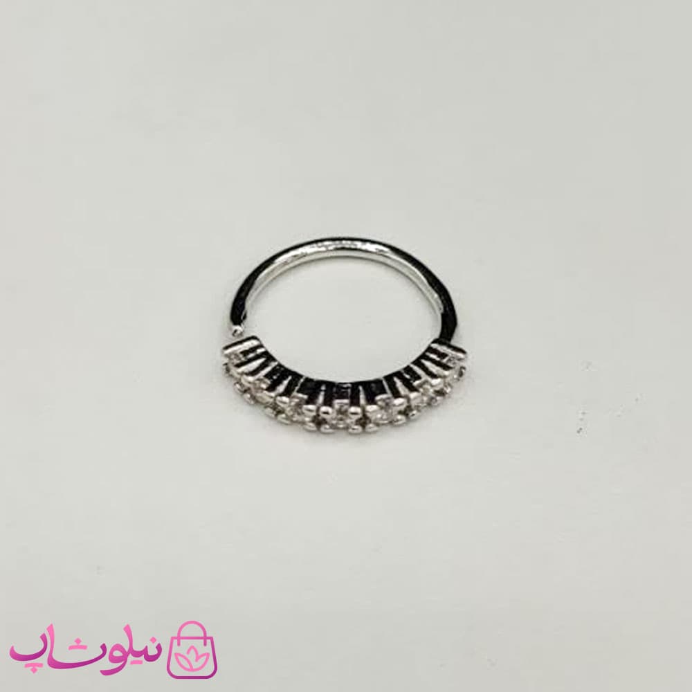 پیرسینگ دیث بینی مدل نگینهای سفید کد 110