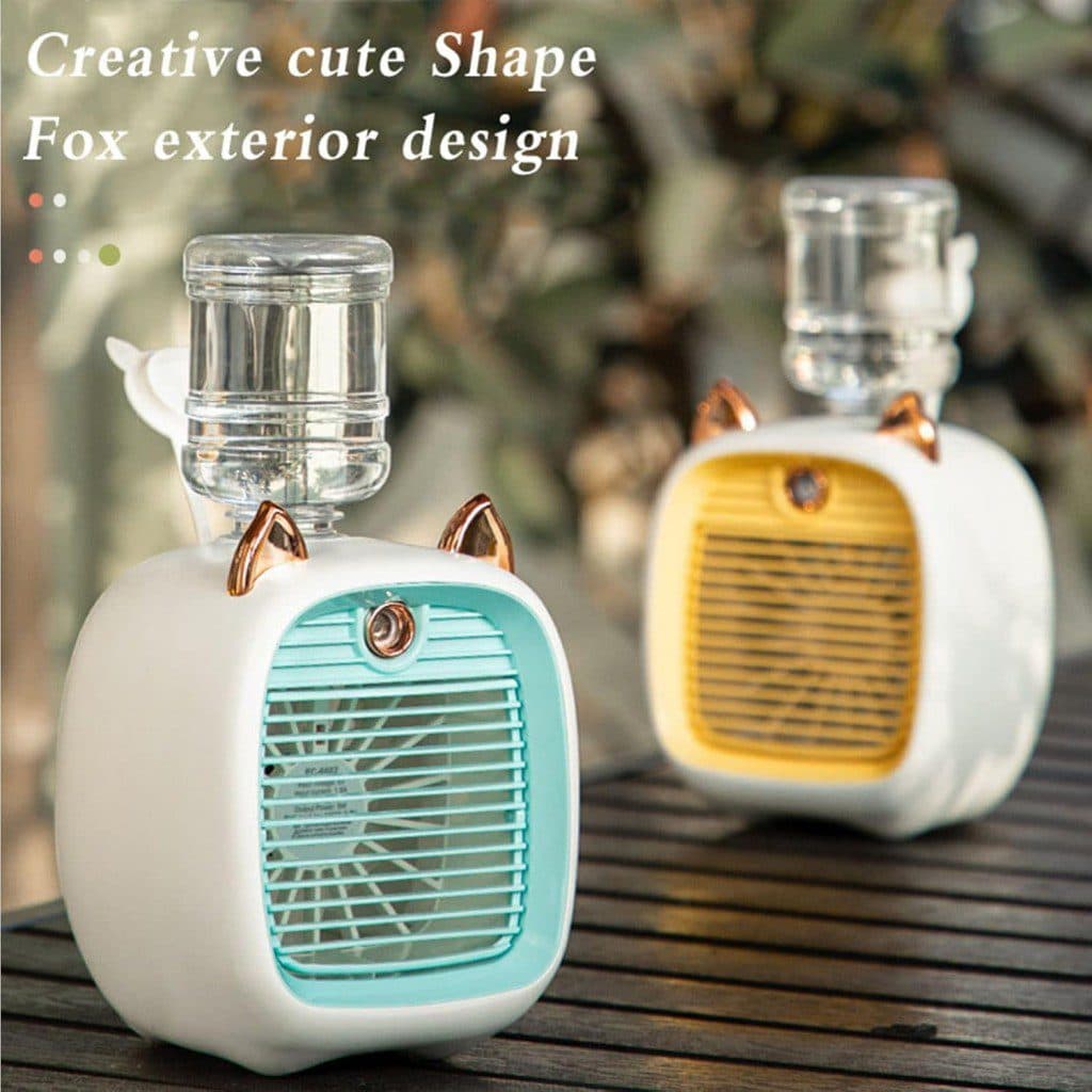 مینی کولر پنکه آبی مه پاش دار رومیزی شارژی Glbebimd FC-6602