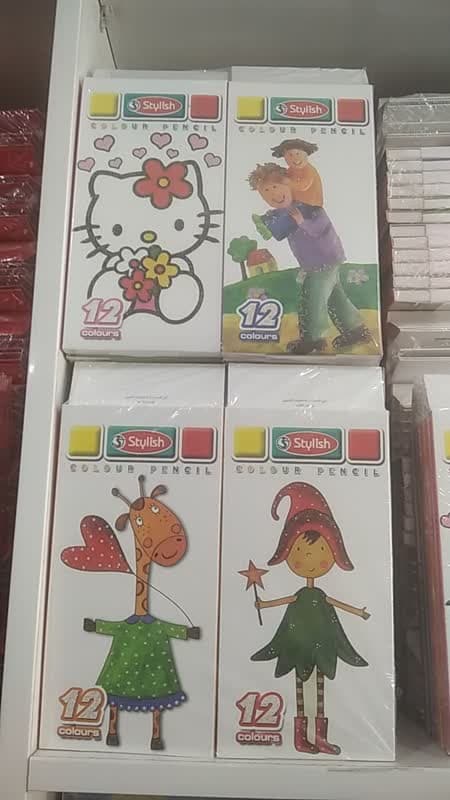 مداد رنگی 12 مقوایی استایلیش