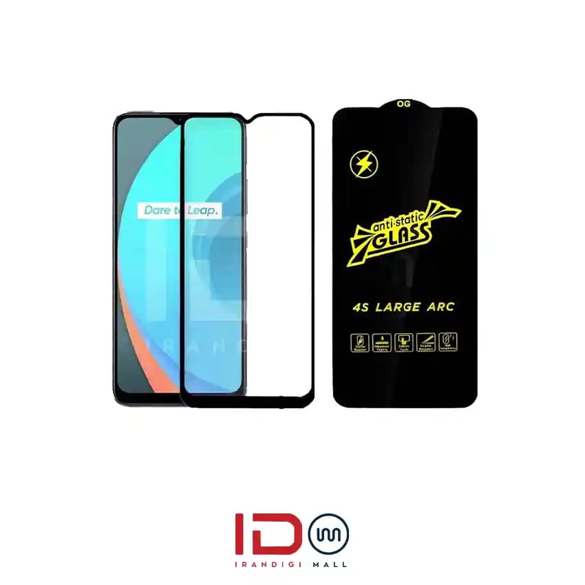 گلس شیشه ای گوشی فول ریلمی مدل Realme C11 برند آنتی استاتیک