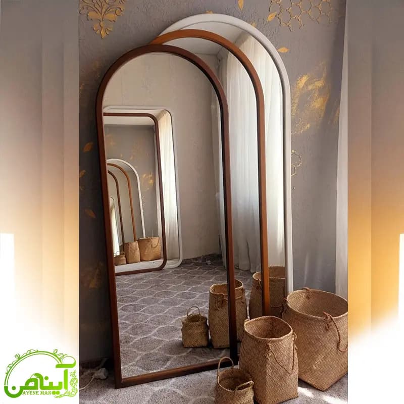 آینه قدی چوبی – مدل گنبدی
