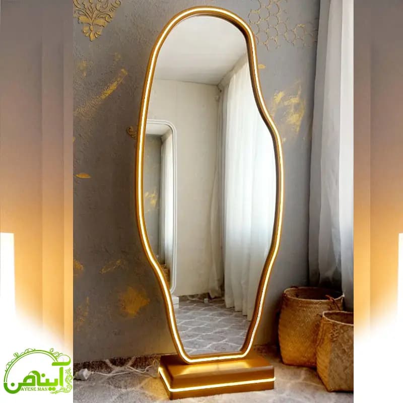 آینه قدی پایه دار نئون فلکس – طرح ژینو