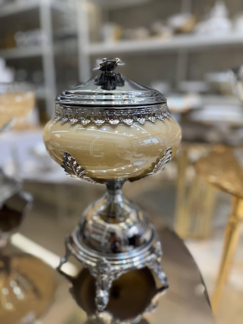 سرویس پذیرایی درباری کروم نقره ای 4 تیکه کد drbariN400 — تصویر ۲