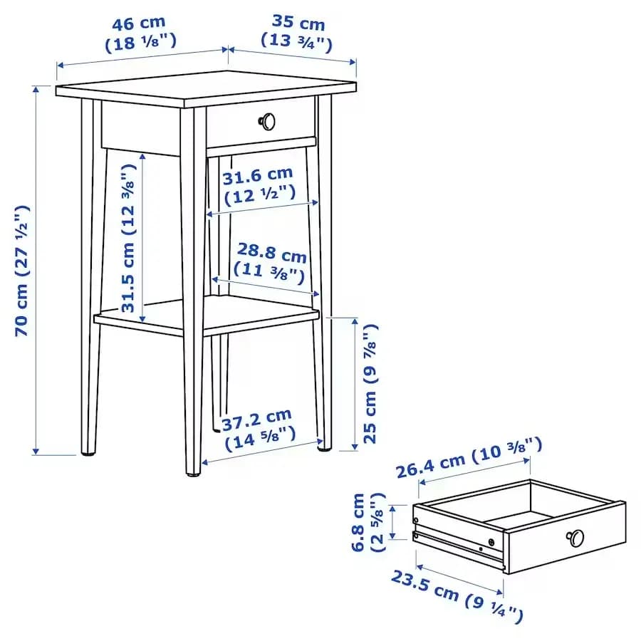 پا تختی ایکیا HEMNES — تصویر ۴