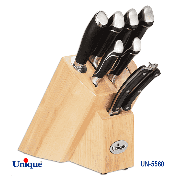 سرویس چاقو استند چوبی یونیک کد UN-5560 — تصویر ۳