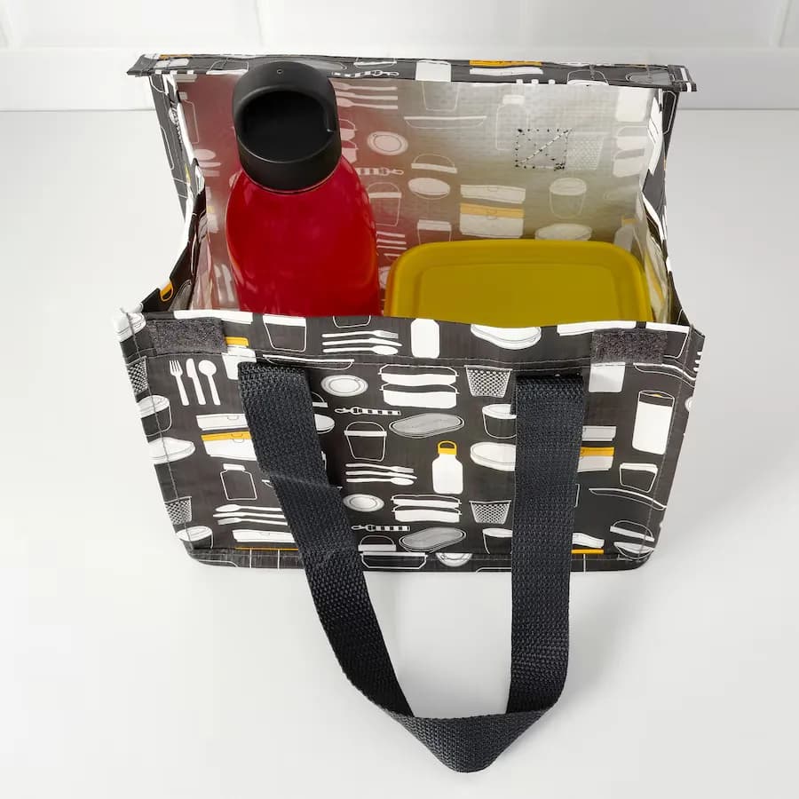 بطری آب ایکیا مدل IKEA 365+ خاکستری تیره/ راه راه ۰.۷ لیتر — تصویر ۴