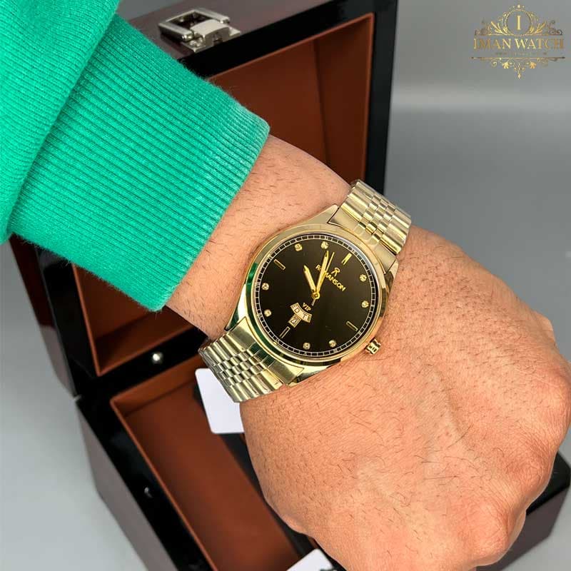 ساعت ست زنانه مردانه رومانسون طلایی ROMANSON 1253 — تصویر ۳