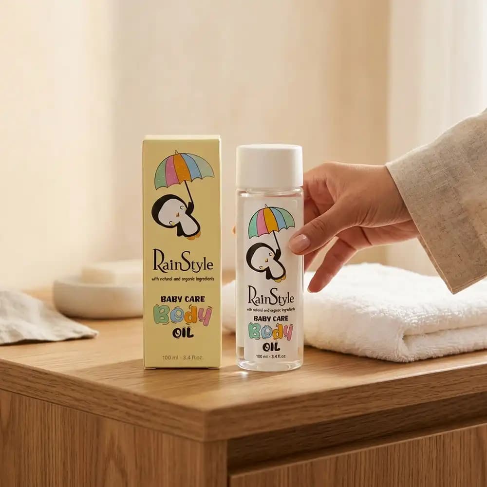 روغن نرمکننده بدن کودک رین استایل (RainStyle) حجم 100 میلی لیتری — تصویر ۴