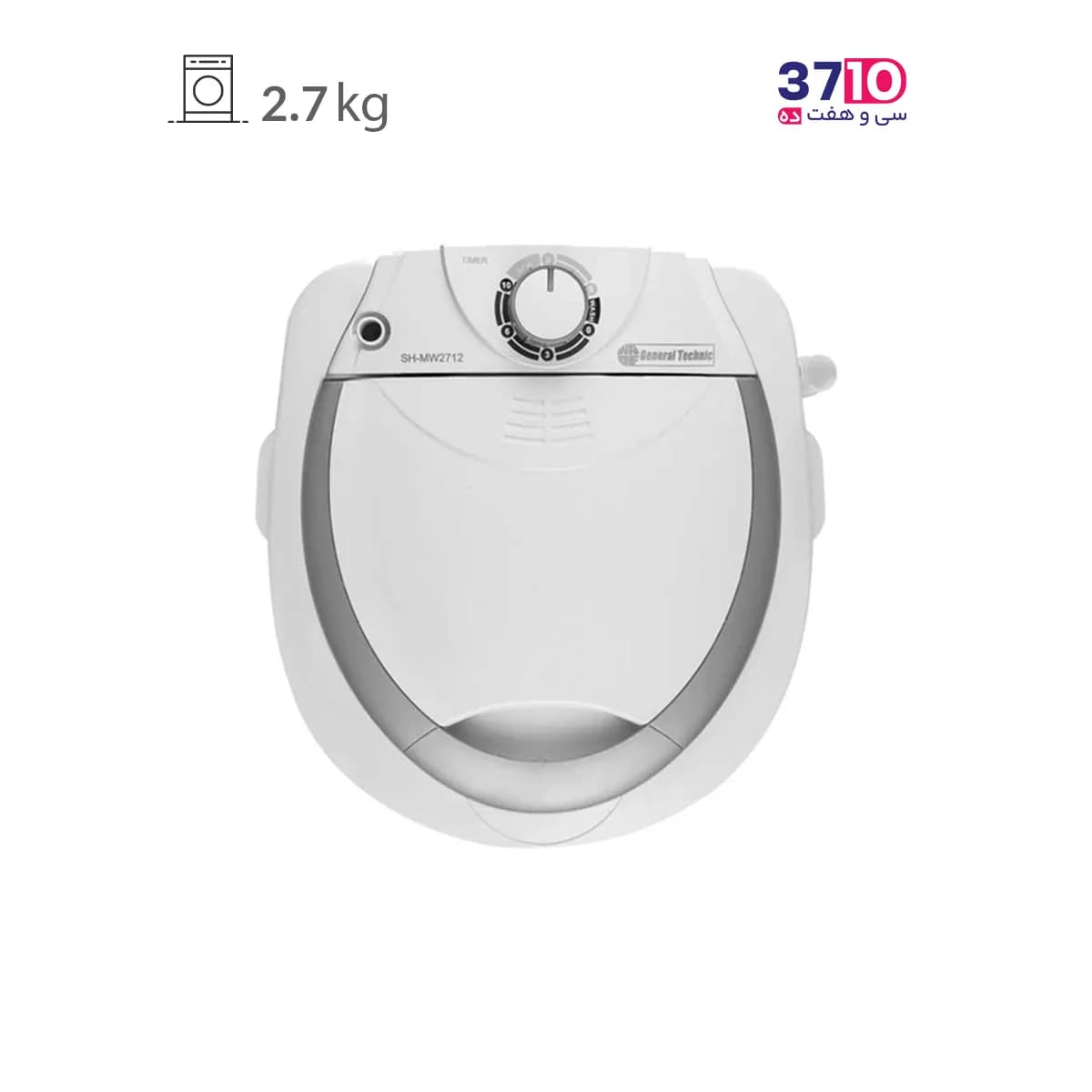 مینی واش جنرال تکنیک General Technic مدل SH-MW 2712 سفید نقره ای 2.7 کیلویی — تصویر ۲