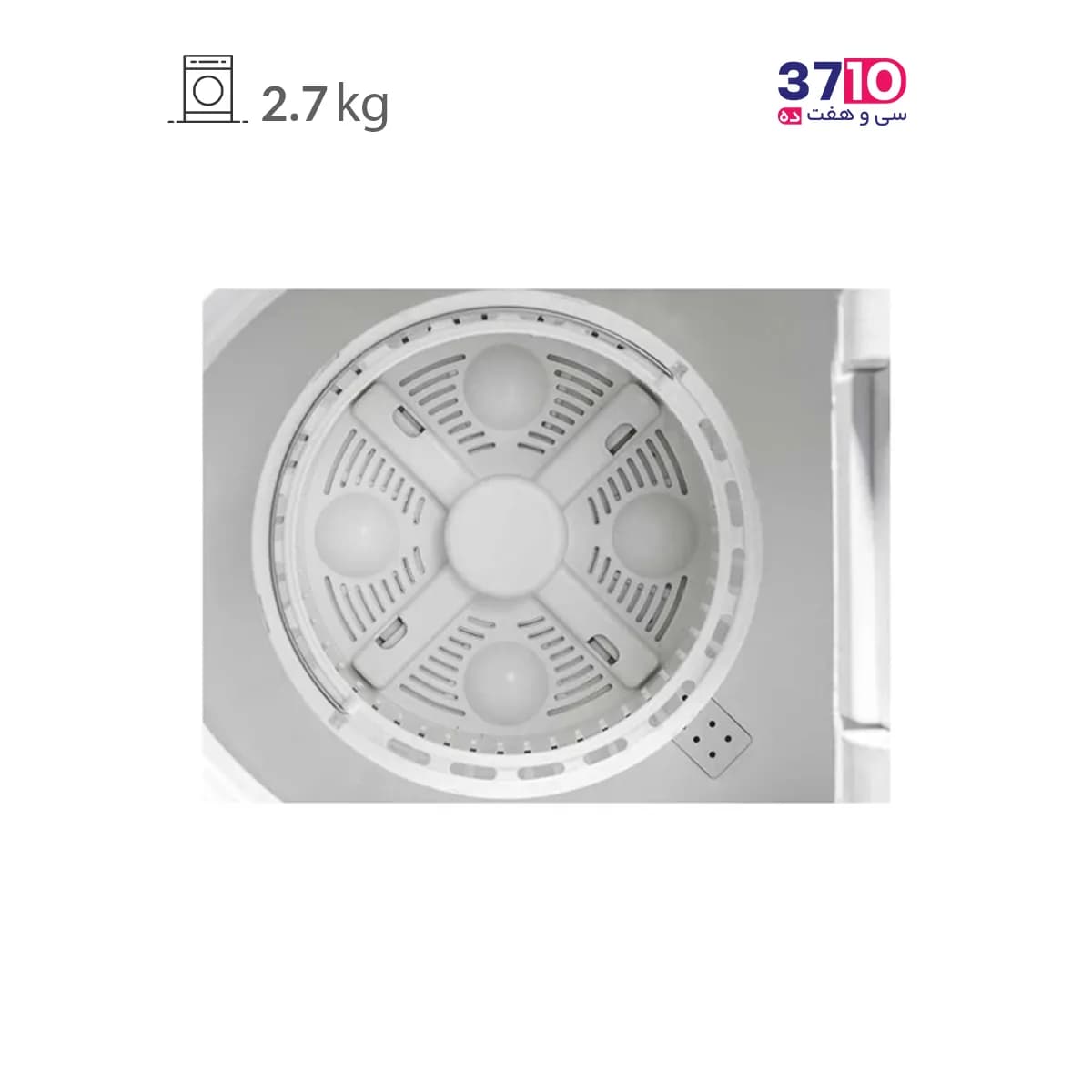 مینی واش جنرال تکنیک General Technic مدل SH-MW 2712 سفید نقره ای 2.7 کیلویی — تصویر ۴