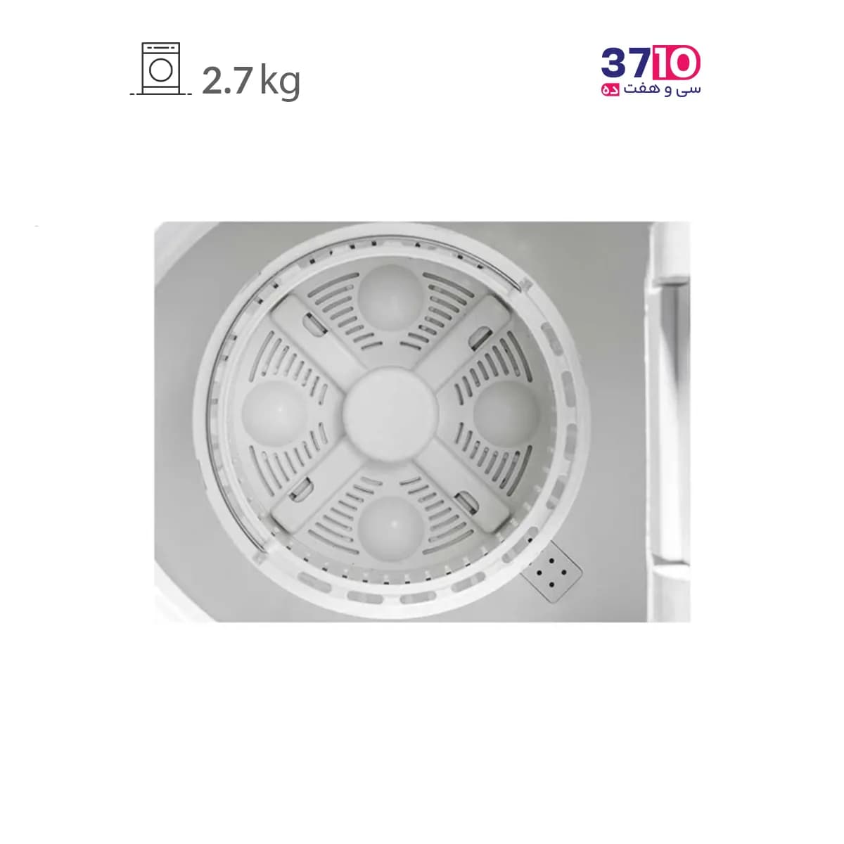 مینی واش جنرال تکنیک General Technic مدل SH-MW 2712 سفید طلایی 2.7 کیلویی — تصویر ۳