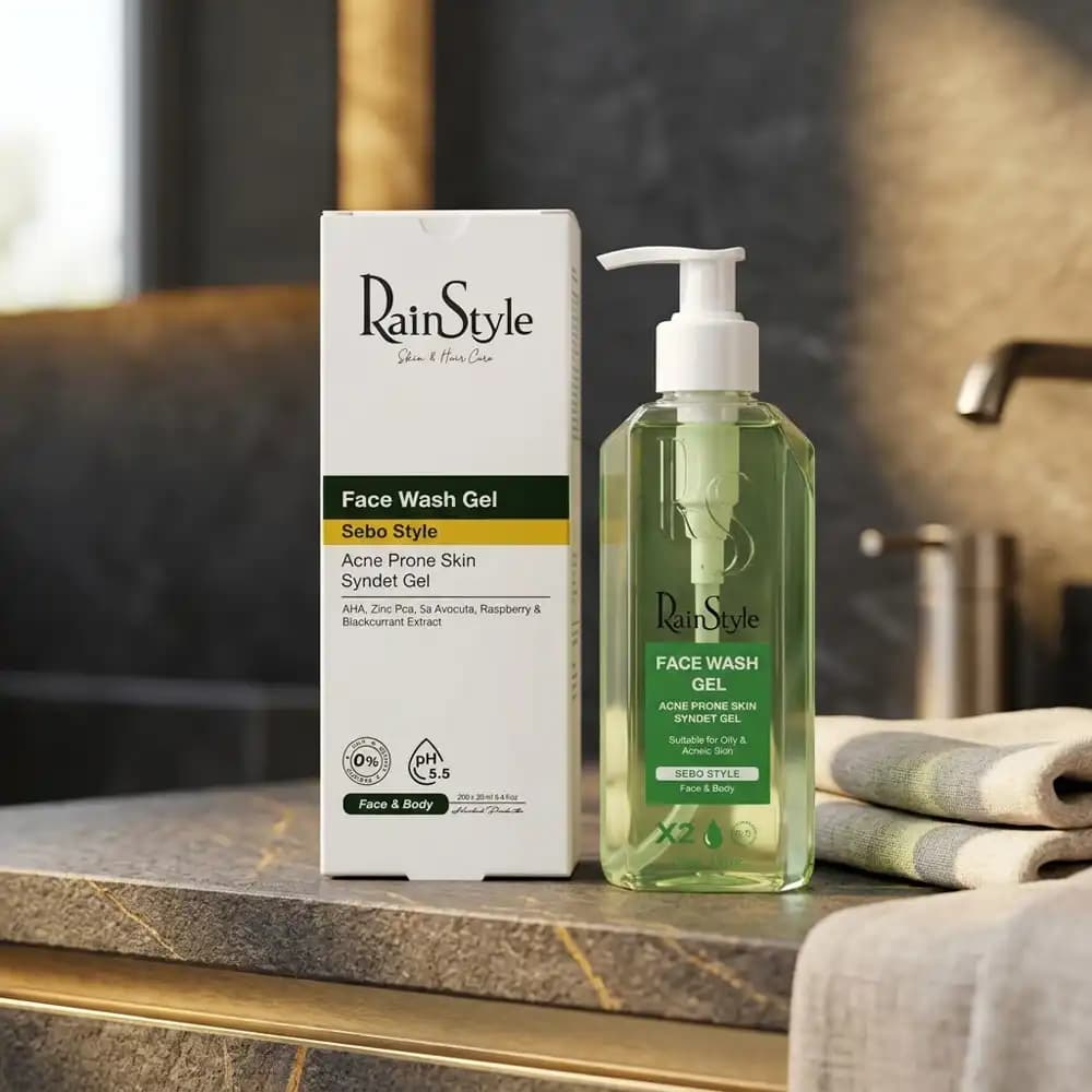 ژل شستشوی پوست چرب و جوش‌دار رین استایل (RainStyle) مدل Sebo Style حجم 200 میلی لیتری — تصویر ۲