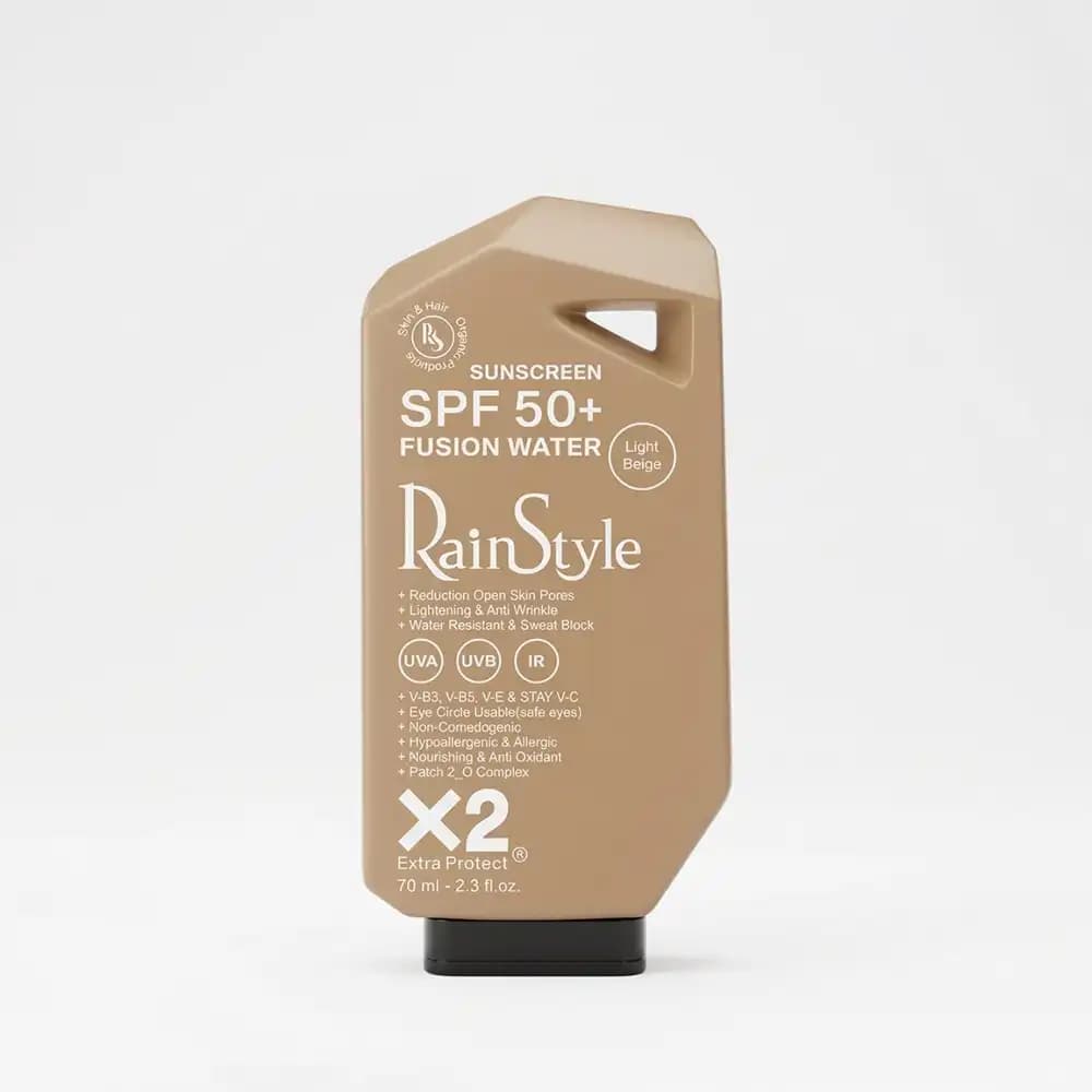 ضدآفتاب رنگی فیوژن واتر SPF50 رین استایل (RainStyle) (بژ روشن) انواع پوست ضدلک و ماتکننده حجم 70 میلی لیتری — تصویر ۲