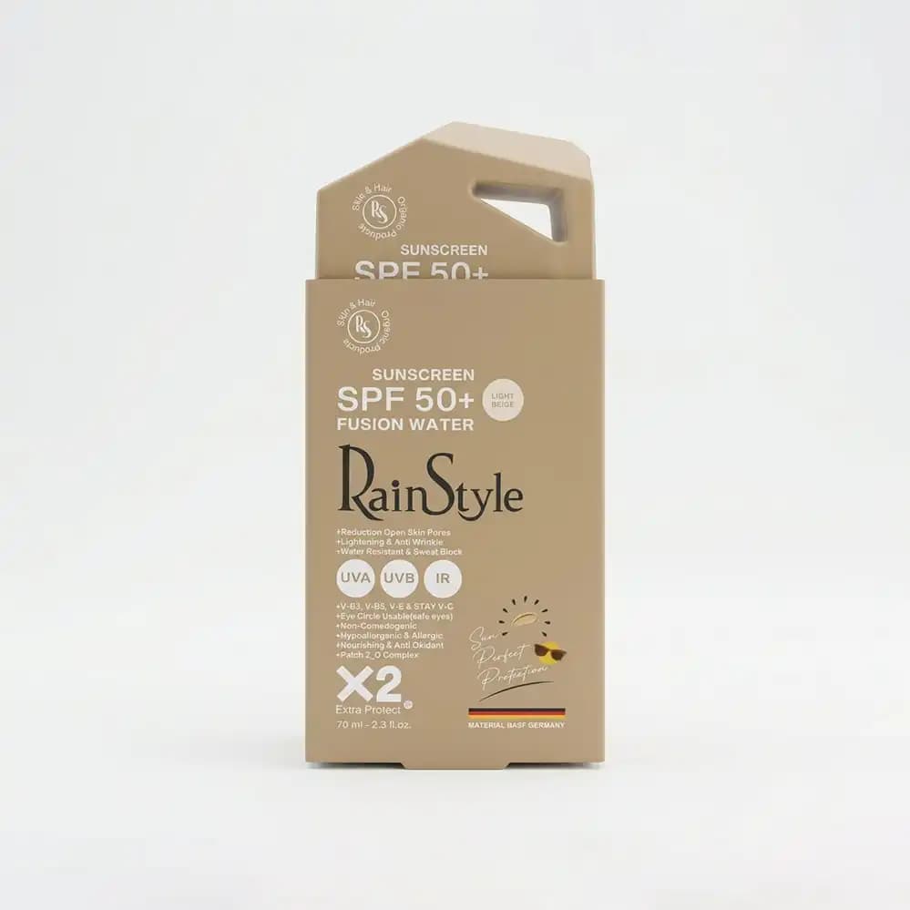ضدآفتاب رنگی فیوژن واتر SPF50 رین استایل (RainStyle) (بژ روشن) انواع پوست ضدلک و مات‌کننده حجم 70 میلی لیتری