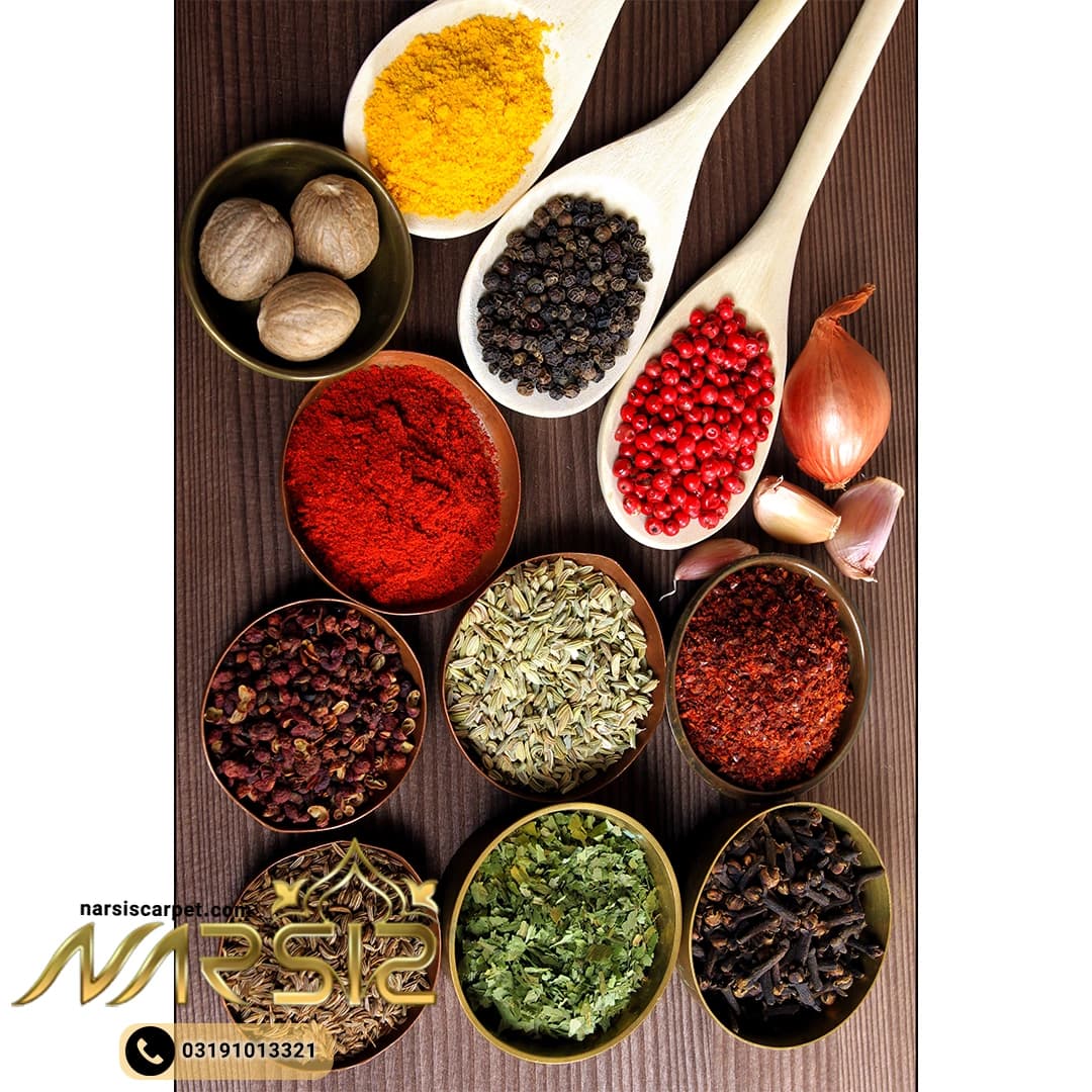 فرشینه آشپزخانه طرح ظروف ادویه های معطر کد 70100