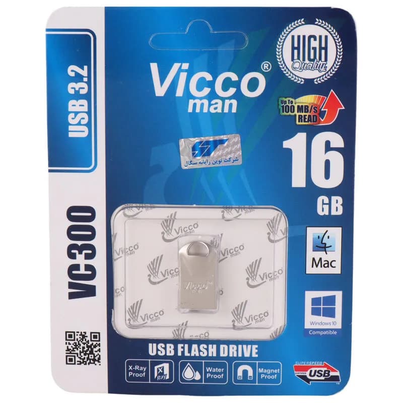 فلش مموری ویکومن مدل usb3 VC300 ظرفیت 16 گیگابایت — تصویر ۲
