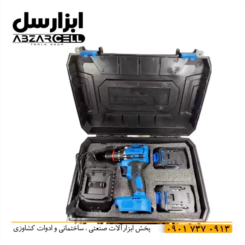 دریل شارژی چکشی براشلس 18 ولت ویوارکس مدل VR18-IBL| (تک باتری)